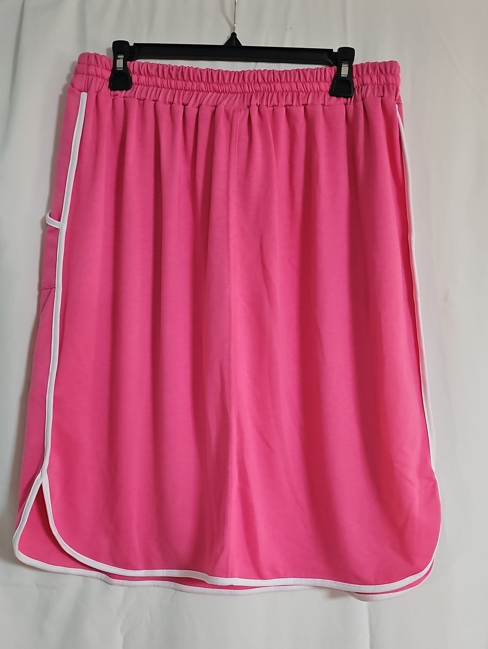 Lularoe Lonica Pink Drawstring Athletic Skirt with White Trim - Picture 5 of 7